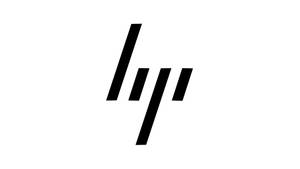白色背景上的黑色HP標誌