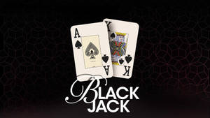 黑桃A同黑桃K啤牌，深色幾何背景上有「BLACK JACK」字樣。