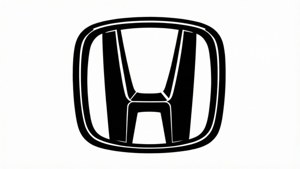 白色背景上的黑色本田汽車標誌
