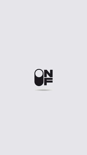 淺灰色背景上黑色風格化ON OFF標誌。 — 極簡美學 壁紙