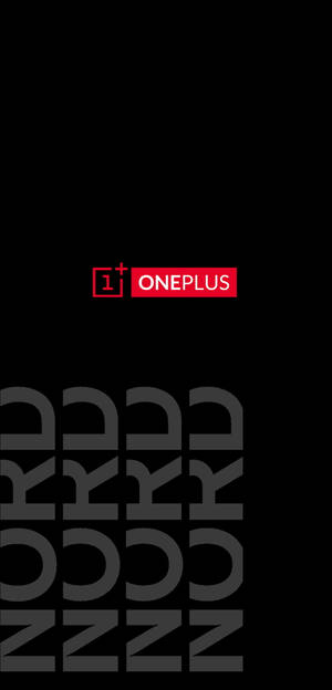 OnePlus 標誌在黑色背景上帶有重複的灰色字母 — OnePlus 壁紙