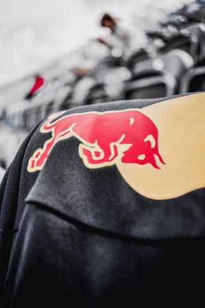 體育場環境中黑色外套上的Red Bull標誌
