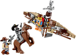 LEGO 西部牛仔與馬和飛行機器玩具套裝。 — 白色美學gif 壁紙
