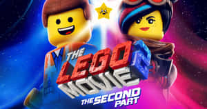 兩個LEGO角色在太空中，帶有電影標題文字