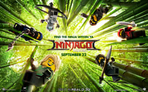 LEGO Ninjago 忍者在電影海報中穿過竹林盪漾。