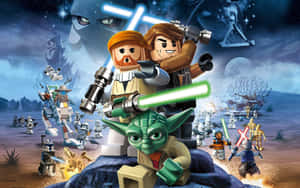 LEGO 星際大戰角色在沙漠戰鬥中使用光劍戰鬥。