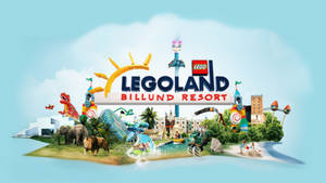 LEGO Billund度假村，在熱帶島嶼上設有遊樂設施、動物和水滑梯。