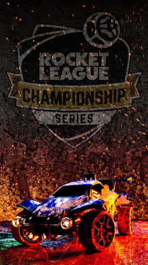 Rocket League冠軍賽車，火花和發光燈光映照在潮濕地面上。 — 安卓 壁紙