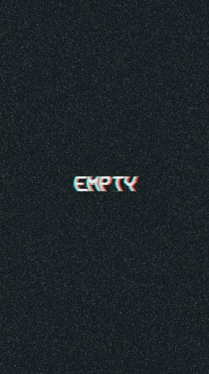 喺黑暗紋理背景上顯示「empty」嘅故障文字。