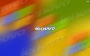 Lenovo 標誌在彩色漸變背景上，帶有重複浮水印。