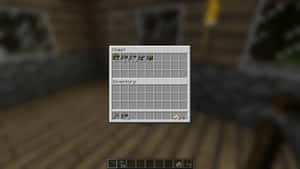 Minecraft 寶箱物品欄，有木質木板同石製工具喺像素化遊戲界面。