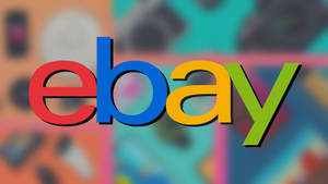 eBay標誌搭配色彩繽紛的模糊產品背景 — 凌志標誌 GIF 壁紙
