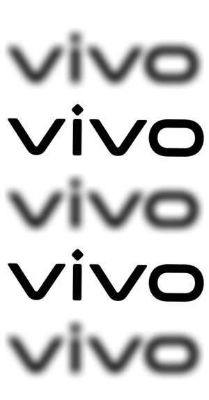 五個堆疊的 Vivo 標誌，在白色背景上呈現不同程度的模糊效果。