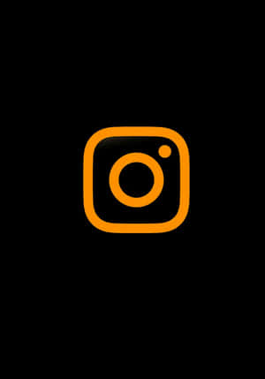 黑色背景上的橙色Instagram應用程式圖示