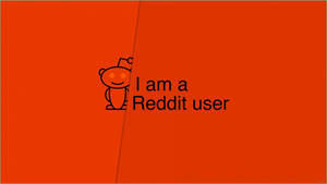 Reddit 外星人吉祥物與文字「我是 Reddit 用戶」在橙色背景上