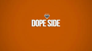 橙色背景，白色文字 'DOPE SIDE' 及上方鑽石圖示。