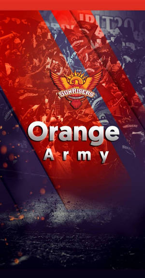 SunRisers Orange Army運動隊球迷壁紙，包含人群和標誌。