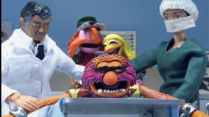 Muppet 角色在醫院手術室場景中。 — 動畫 壁紙