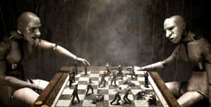 機械人對弈國際象棋 — 政治 壁紙