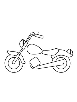 chopper電單車的黑色線條圖