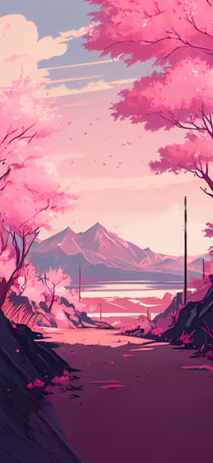 櫻花背景 — Motorola Edge 壁紙