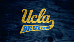 深色木紋背景上的UCLA Bruins標誌。