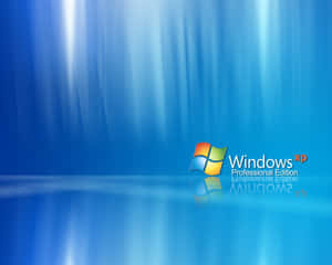 藍色漸變桌面背景上的 Windows XP Professional Edition 標誌