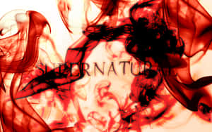 紅色和黑色煙霧在supernatural一詞周圍形成漩渦。