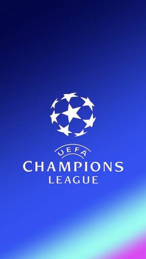 UEFA歐聯標誌喺帶有粉紅同青藍色調嘅藍色漸變背景上。