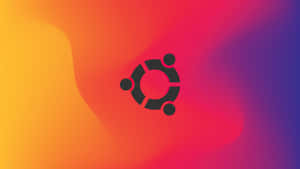 Ubuntu 標誌在彩色漸變背景上