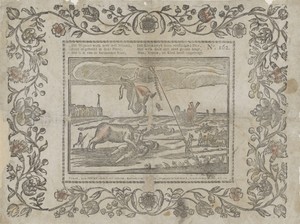 此奇蹟之作廣為人知 / 已於此版畫中描繪 (...)，由 erven weduwe Cornelis Stichter 創作，創作年份為 1715 至 1813 年，材質為紙本；凸版印刷；彩