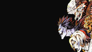 三個動漫惡魔，擁有尖刺頭髮和骨骼特徵，黑色背景