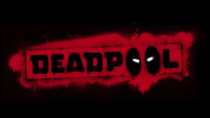 Deadpool 標誌，帶有紅色噴漆和 O 字中發光的眼睛。