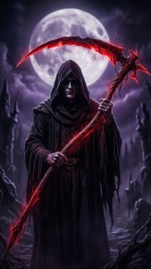 黑暗奇幻風格死神壁紙，散發令人不寒而慄的「退後」氣息。 — 離開我手機 壁紙