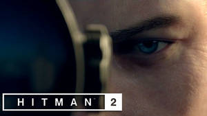 Hitman 2 中透過步槍瞄準鏡看到的藍眼睛特寫。