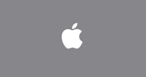 灰色背景上的白色Apple標誌 — 蘋果 壁紙