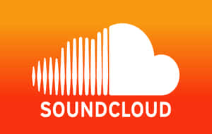 帶有聲波設計的SoundCloud標誌，背景為橙色漸變