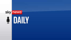 Sky News Daily 廣播標誌，帶有麥克風圖標，背景為藍色。