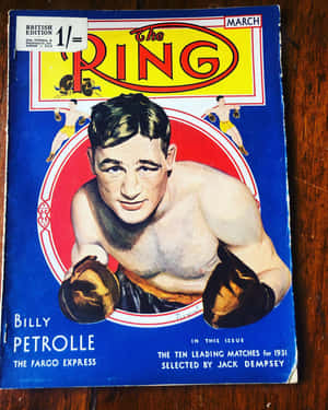 復古拳擊雜誌封面，Billy Petrolle 擺出戰鬥姿勢。