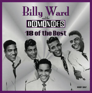 Billy Ward and the Dominoes 18 of the Best 專輯封面，五位微笑的男士身穿西裝。 — 音樂 GIF 壁紙