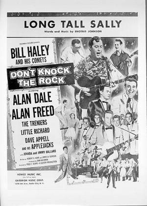 1950年代搖滾樂電影海報《Long Tall Sally》， featuring Bill Haley and his Comets。