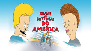Beavis 和 Butt-Head 騎摩托車穿越沙漠公路。