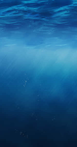 陽光穿過海面，在深藍色海水中帶有浮動的氣泡。