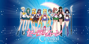美少女戰士Crystal動畫女主角們喺新月同星星下着住水手服。