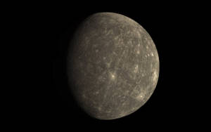 水星行星，帶有隕石坑和亮點在太空中