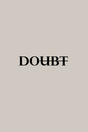 米色背景上居中顯示的粗體黑色文字「DOUBT」。