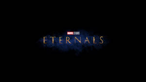 金色Eternals標題與Marvel Studios標誌，背景為黑暗宇宙。