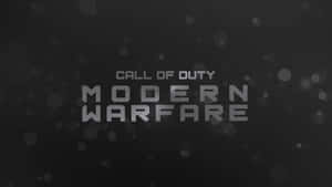 Call of Duty Modern Warfare 標題標誌，金屬文字配深色背景散景。 — 使命召喚：現代戰爭 壁紙
