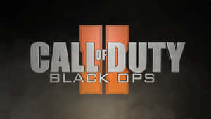 Call of Duty Black Ops IV 標誌，在煙霧瀰漫的深色背景上有金屬銀和橙色的文字。