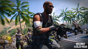 士兵在熱帶環境中與殭屍敵人作戰。